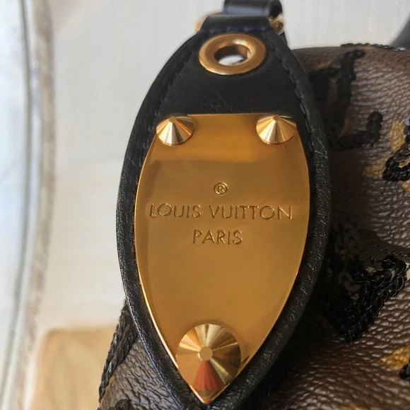 Louis Vuitton Black Sequin Monogram Speedy Eclipse - Picture 3 of 14